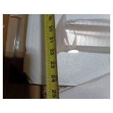 Double Sliding Shower Door, 1/4" (6mm) Tempered Glass with Aluminum Frame, Stainless Steel Handles,  - Retail: $330