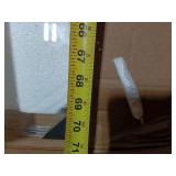 Double Sliding Shower Door, 1/4" (6mm) Tempered Glass with Aluminum Frame, Stainless Steel Handles,  - Retail: $330