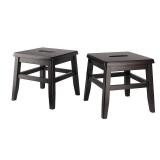 Winsome Kaya 2-Pc Conductor Stool Set  Coffee Finish