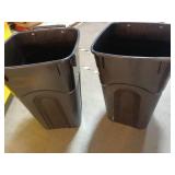 Pack of 2, Hyper Tough 32 Gal Trash Can (Black) - TI0060 - Wheeled (NO LID)