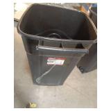 Pack of 2, Hyper Tough 32 Gal Trash Can (Black) - TI0060 - Wheeled (NO LID)