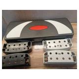 Signature Fitness 31" Adjustable Aerobic Step Platform with 4 Height Risers, Non-Slip Fitness Stepper for Home Gym Cardio & Strength Training, Multicolor (Damaged)