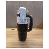 Cirkul 30oz Travel StrawSip Double-Wall Insulated Stainless Steel Tumbler with Handle  Carbonite (Black)