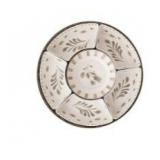 Better Homes & Gardens Bamboo Melamine Chip and Dip Tray  Grey