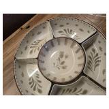 Better Homes & Gardens Bamboo Melamine Chip and Dip Tray  Grey