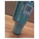 Cirkul 30oz Travel StrawSip Double-Wall Insulated Stainless Steel Tumbler with Handle  Azure Shimmer (Light Teal Sparkle)