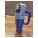 Cirkul 30oz Travel StrawSip Double-Wall Insulated Stainless Steel Tumbler with Handle  Orchid Shimmer (Light Purple Sparkle)
