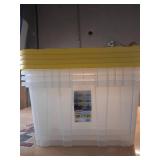 Sterilite Industrial Stackable Storage Tote Lidded Containers 4 pack