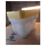 Sterilite Industrial Stackable Storage Tote Lidded Containers 4 pack