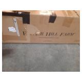 Fraser Hill Farm 7.5-Ft. Canyon Pine Artificial Christmas Tree with Stand, Unlit Foldable Fake Tree with Realistic Foliage for Home Decoration - Retail: $260