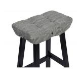 baibu Stool Cushion Rectangular, Super Soft Bar Stool Cushion Saddle Stool Pad with Ties - 1 Pad Only (Gray, 18x9.5x1.5in)