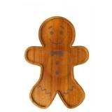 Holiday Time Acacia Wood Gingerbread Man Board, 14 x 9.84 x 0.78 in, Kitchen Serving Board