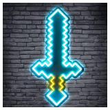 Minecraft Diamond RGB Sword Novelty Wall Light Neon