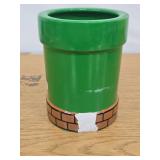 Super Mario Bros Warp Pipe 6in Pen Holder/Flower Pot (DAMAGED/CHIPPED See Pics)