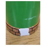 Super Mario Bros Warp Pipe 6in Pen Holder/Flower Pot (DAMAGED/CHIPPED See Pics)