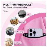 Adjustable Dog Carrier Sling - Hand-Free Dog Carriers for Small Dogs and Cats, Puppy Sling Carrier with Zipper Purse Pocket, Travel Safety Harness, Puppy Essentials (Pink) - Retail: $13
