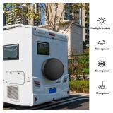 32-34 inch Spare Tire Cover Thickening Leather Universal Fit for Jeep, Trailer, RV, SUV, Truck, Tough Tire Wheel Soft Cover (Fits Entire Tire Diameters 32-34 inch) - Retail: $20