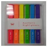 Mr. Pen- Aesthetic Highlighters, 6pcs, Chisel Tip, Vibrant Colors, Assorted Colors, No Bleed Cute Highlighters and Pens for Bible Pages, Fluorescent Highlighter - Retail: $6