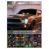 Devil Eyes Light for Cars Windshield Programmable LED Eyes Animation for Car, 14 x 4" Flexible LED Sign Car Truck Windows Store Decorate - Retail: $22"
