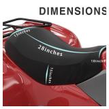 ATV Seat Cover Waterproof 420D Polyester Oxford, Compatible with Most ATV for Sportsman, Rancher, Foreman, Scrambler, Black - Retail: $16