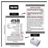 200 Pcs Spanish Gospel Tract Card Salvation Cards Pocket Holy Postcards Prayer Postcards Christian Inspirational Bible Verses for Christian Gifts - Retail: $10