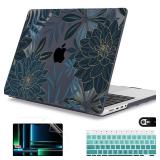 Case for M5 MacBook Pro 14 inch 2025 Model A3434 A3112 Fit 2024-2021 M4 A3112 A3401 A3185 M3 A2918 A2992 M2 A2779 M1 A2442 Pro/Max, Hard Shell Cover for MacBook Pro 14, Dahlia Flower C035 - Retail: $2