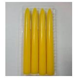 8 inch Yellow Beeswax Taper Candles, Smokeless and Dripless Beeswax Candle, 7Hrs Burn Time, Nontoxic, for Home, Prayer, Tall Tapered Candlesticks for Dinner (4, 8 inch)