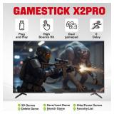 X2 Gaming Stick with 42000 Large 3D Retro Games, high-end 256GB Wireless Retro Gaming Console, 49 emulators, Two 2.4GHz Wireless Controllers, and 1280 * 720 4K Full HD Output