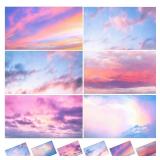 6 Pcs Fluorescent Light Covers with 48 Magnets Decorative Magnetic Light Filters for Ceiling Classroom Office Kitchen Decoration(Sunset) - Retail: $34