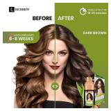Hair Color Shampoo for Gray Hair Coverage&Color Transform with 9 Herbal Extracts Long Lasting (6-8 Weeks), Shiny, Evenly Colored, Instant Hair Dye Shampoo&Conditioner, 500 Ml (DARK BROWN COLOR) - Reta
