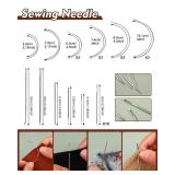 Heavy Duty Sewing Kit, Needle and Thread Kit with Upholstery Thread Needles Sewing Awl Seam Ripper for Car Seats Carpets Shoes Backpacks DIY Crafting - Retail: $12