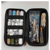 Heavy Duty Sewing Kit, Needle and Thread Kit with Upholstery Thread Needles Sewing Awl Seam Ripper for Car Seats Carpets Shoes Backpacks DIY Crafting - Retail: $12