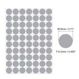 1 Sheet/70Pcs Screw Hole Cover Stickers, 18mm Dia PVC Self Adhesive Covers Caps Dustproof for Wood Furniture Cabinet Shelf Wardrobe, Gray. MISSING PIECES. - Retail: $6