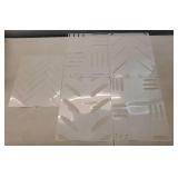 5 Pieces 12 x 12 Inch Herringbone Geometric Wall Modern Stencils Decor Reusable Film Decorative for Painting, Walls, Pattern (Simple Style) - Retail: $2,757