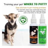 Dog Potty Spray Set, No-Go Spray & Here Potty Training Spray, Puppy Essentials, Stops Urination & Marking, Indoor and Outdoor Use (3.38 fl oz, 2 Pack)