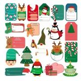 435PCS Christmas Gifts Tags Stickers, Christmas Labels Stickers Self-Adhesive for Holiday Gifts Presents Decorative Wrapping Paper Name Labels