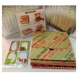 12 Christmas Cookie Boxes -Large Holiday Bakery Food Container for Gift Giving with 80 Count Christmas Foil Gift Stickers