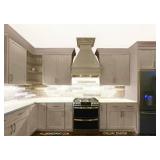 ALL-IN-ONE Paint, Durable cabinet and furniture paint. Built in primer and top coat, no sanding needed. Includes our 30 featured color card - Oyster (taupe), Quart - Retail: $44