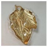 Small Leaf Shaped Trinket Dish, Decorative Gold Jewelry Dish Tray, Ring Holder Dish Jewelry Organizer - Retail: $17