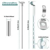2 Pack Universal Lavatory Pop Up Drain Lift Rod, Linkage, and Spring Clip Kit, Compatible with PF0906-CH, Bathroom Sink Stopper Pull Pivot Rod Assembly, Chrome - Retail: $10