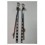 2 Pack Universal Lavatory Pop Up Drain Lift Rod, Linkage, and Spring Clip Kit, Compatible with PF0906-CH, Bathroom Sink Stopper Pull Pivot Rod Assembly, Chrome - Retail: $10