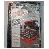 Christmas Ornament Storage Box with Dividers - Fits 48 Ornaments, 2 Removable Trays, Durable & Space-Saving, Clear Top Lid, Fits Underbed, Red