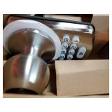 Keypad Door Knob Lock, Keyless Entry Digital Lock with Handle, Electronic Knob for Front Door & Bedroom, Easy Installation, Auto-Locking, Passage Mode, Satin Nickel - Retail: $50