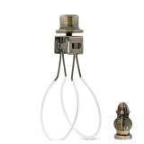 Lamp Shade Light Bulb Clip Adapter, Lamp Shade Holder with Cap Knob Finial and Silicone Levelers, Clip on Lampshade Adapter to Keep Lamp Shade in Place (Bronze) - Retail: $8