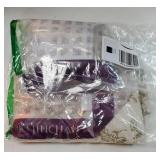 2 Pack Tie Up Valance Floral Linen for Window Farmhouse Valance 24 Inch Peonies Botanical Short Window Treatment Adjustable for Kitchen Living Room Light Filtering Sage Green on Beige - Retail: $19