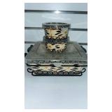 Temp-tations Floral Bakeware Set with Stand - Retail: $45