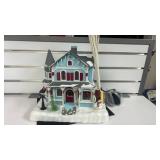LED Christmas Village House with Fiber Optic Tree - Retail: $95