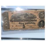 1864 Confederate States $5 Bill WOW!!!