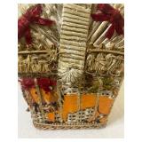 Vintage Soure Bag - Wicker Purse w/ Circus Theme