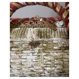 Vintage Soure Bag - Wicker Purse w/ Circus Theme